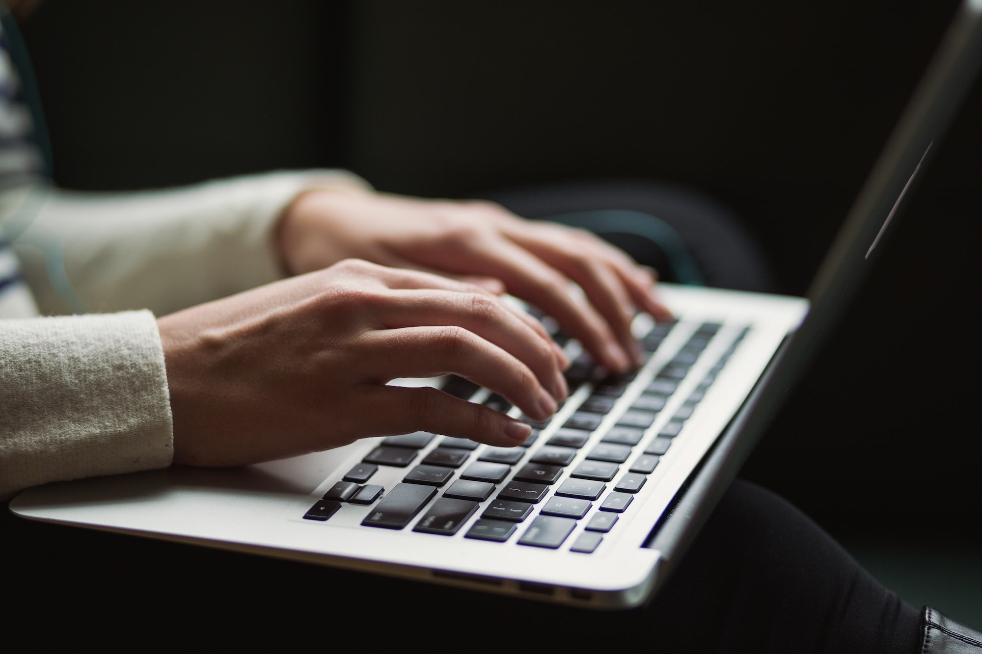 Hands typing on a computerkeyboard